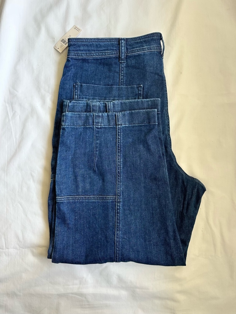 Pilcro for Anthropologie Dark Wash Carpenter Barrel Leg Jeans SZ 33 New with Tag - Picture 10 of 16